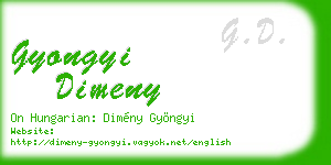 gyongyi dimeny business card