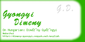 gyongyi dimeny business card